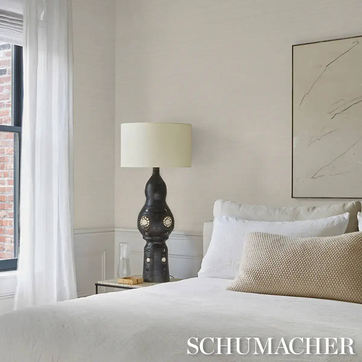 Schumacher Musa Abaca Wallcovering