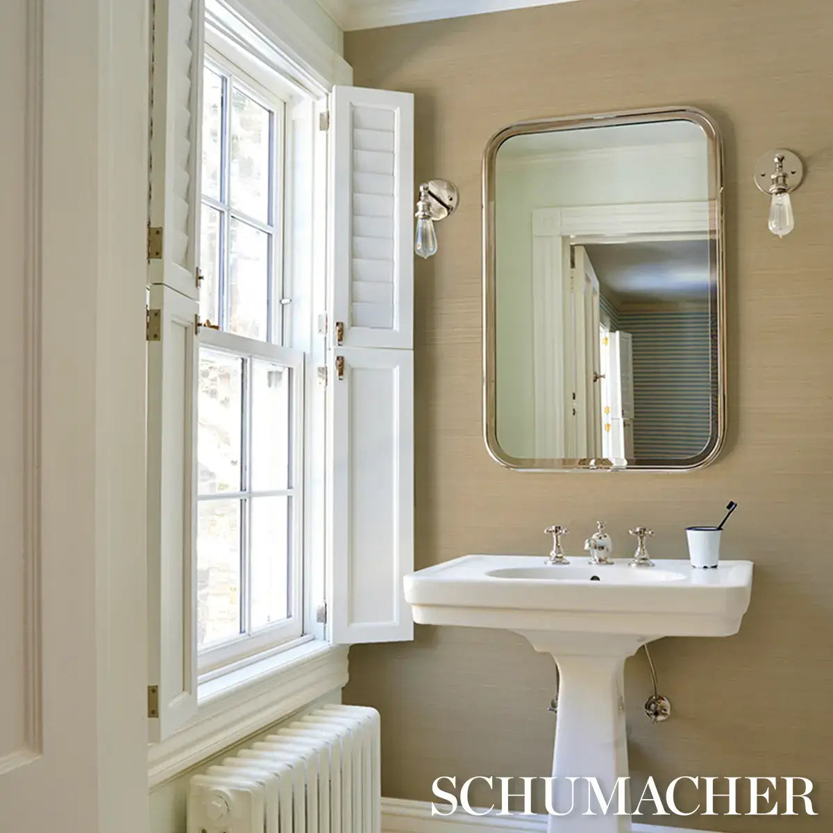 Schumacher Musa Abaca Wallcovering