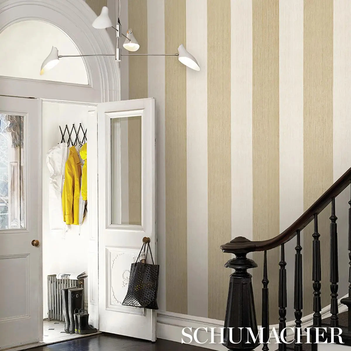 Schumacher Backdrop Painter's Stripe Wallpaper