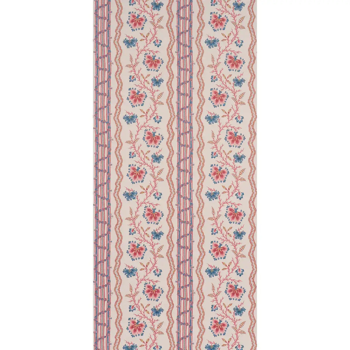 Schumacher Parvati Floral Stripe Wallpaper
