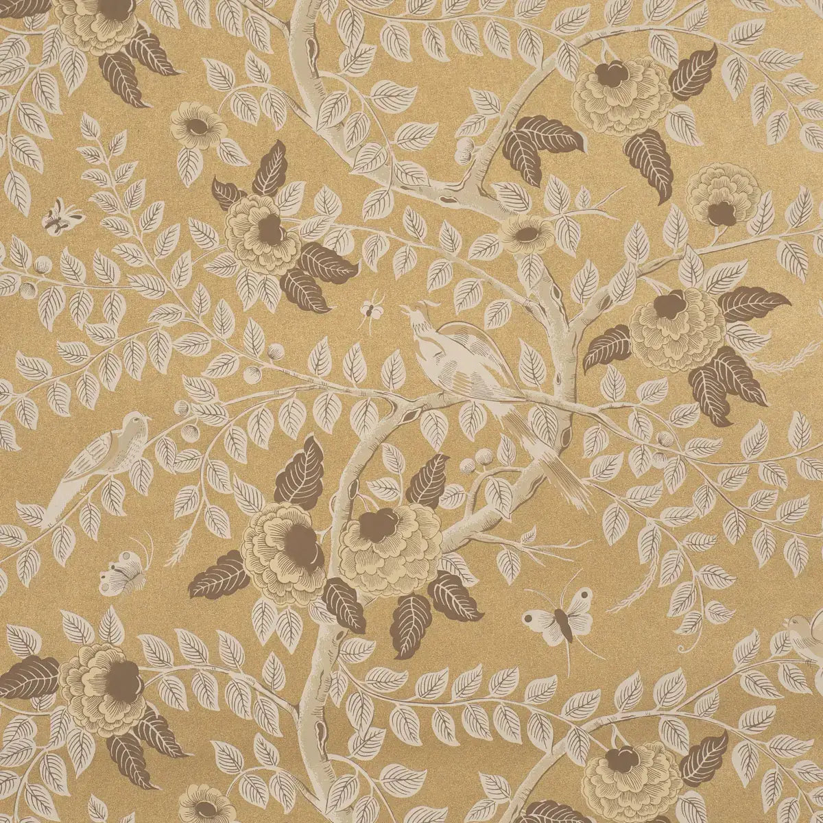 Schumacher Tole Bird Wallpaper