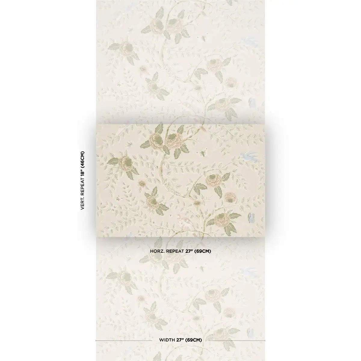 Schumacher Tole Bird Wallpaper
