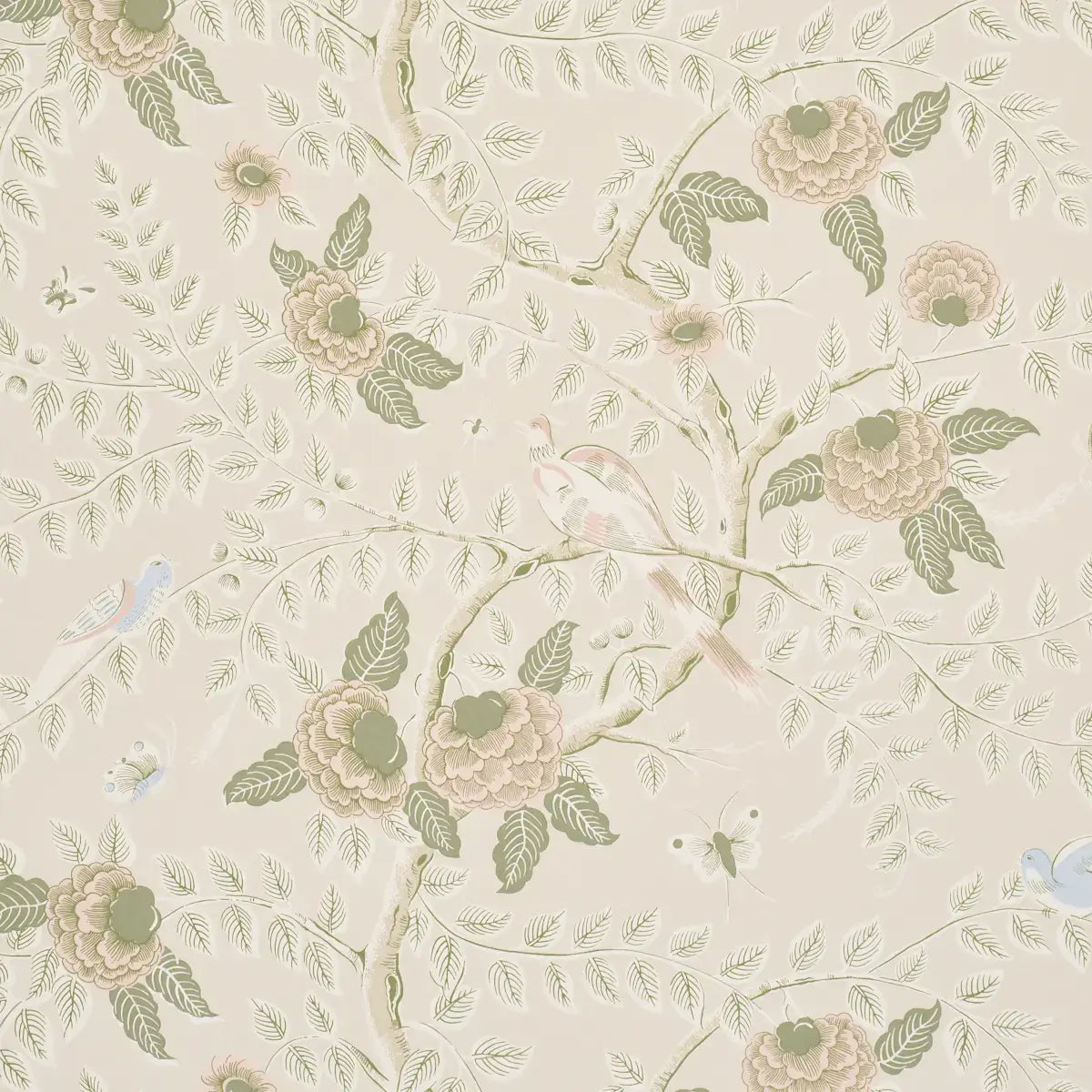 Schumacher Tole Bird Wallpaper