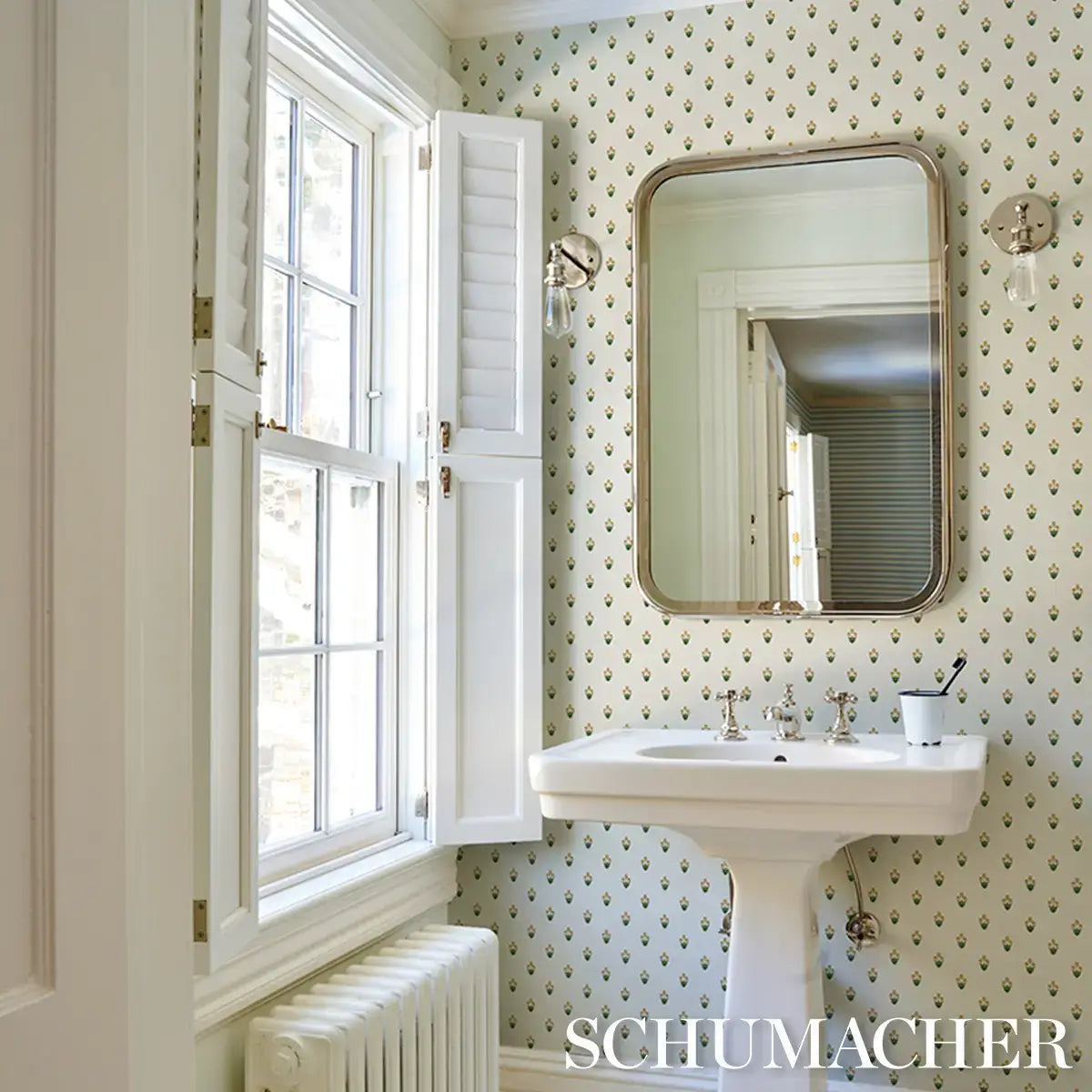 Schumacher Moira Hand Print Wallpaper