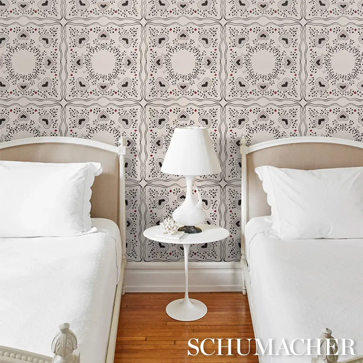 Schumacher Garden Of Hearts Wallpaper