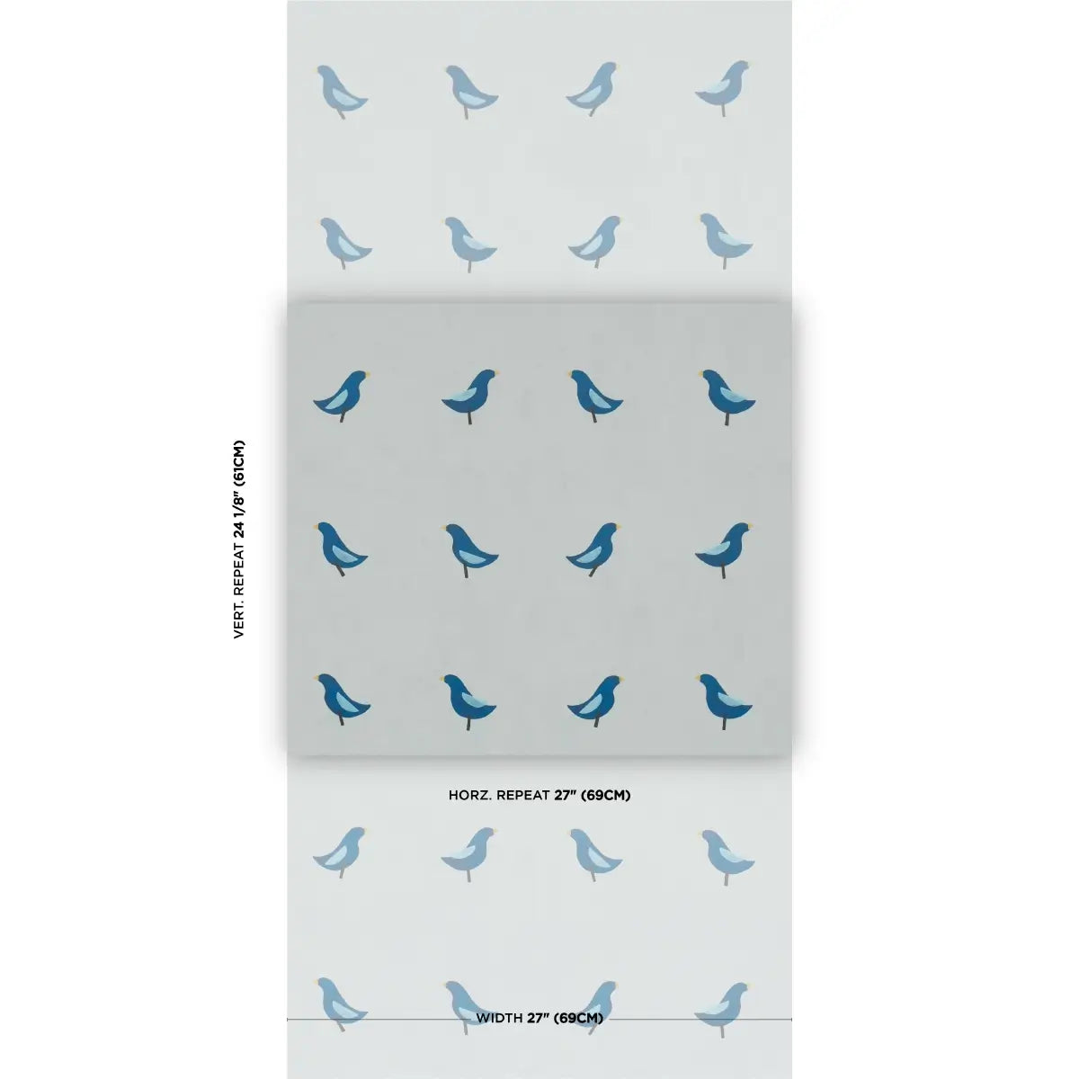 Schumacher Birds Print Wallpaper
