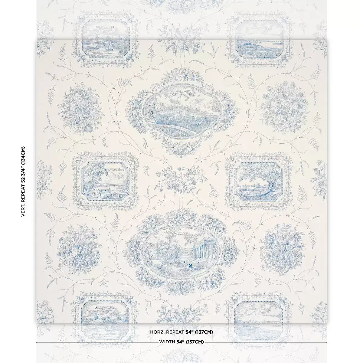 Schumacher Century Scenic Toile Wallpaper