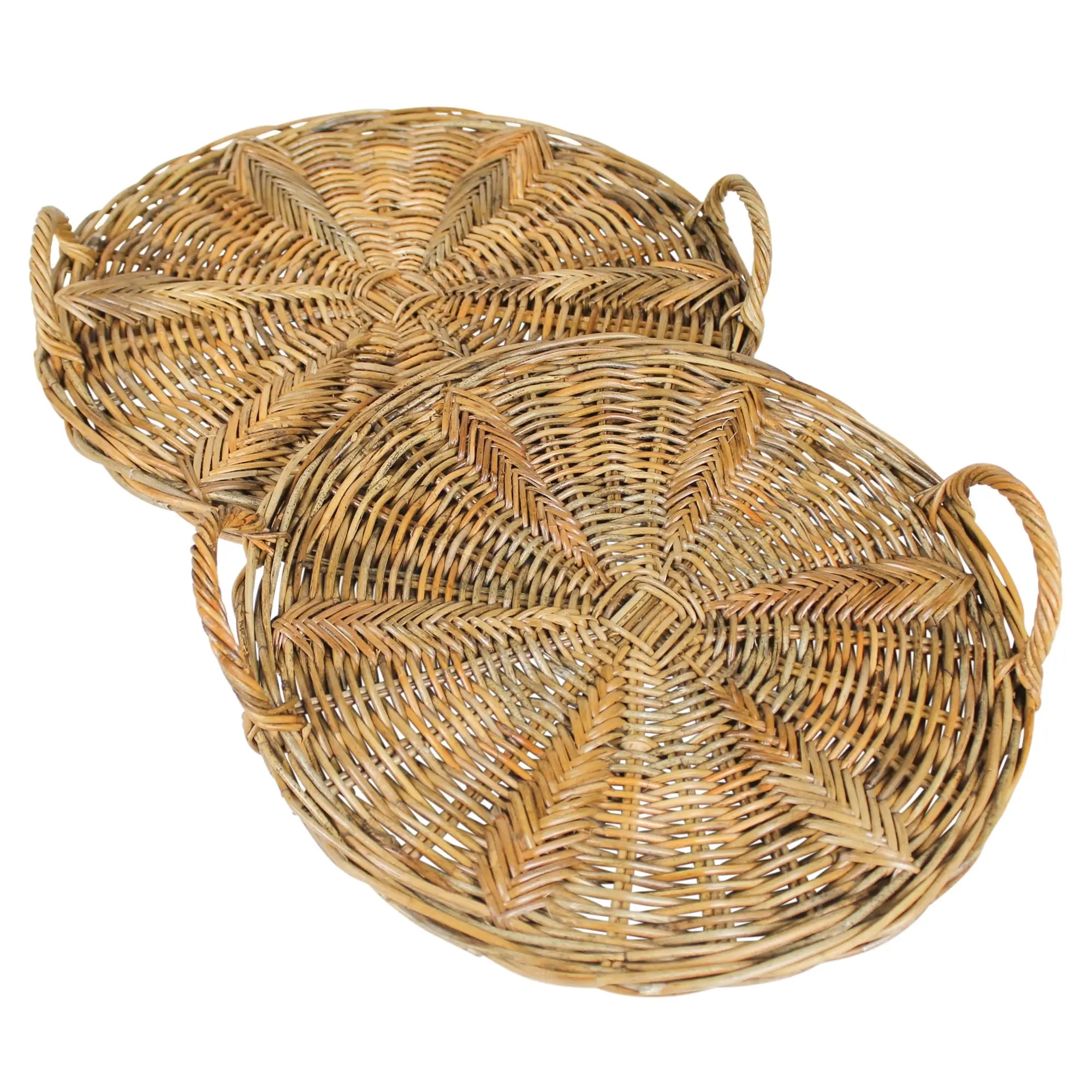 Herringbone Weave Valero Round Trays