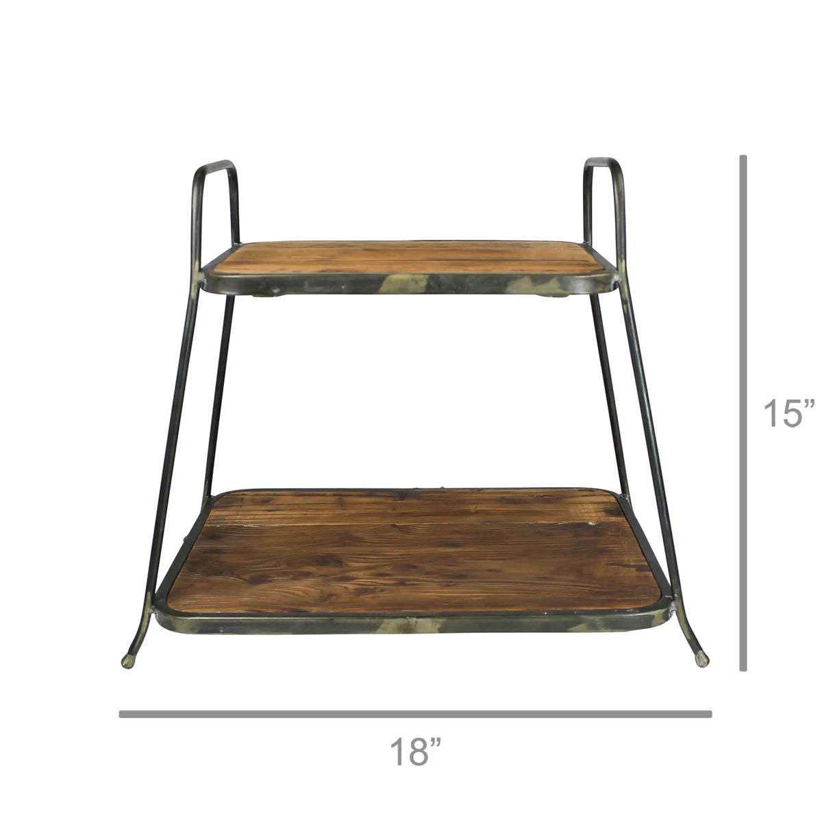 Catalina Two Tier Wood Stand