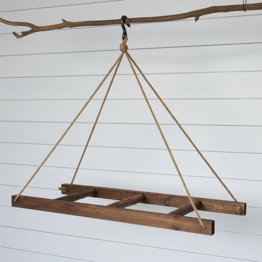 Horizontal Hanging Wood Ladder