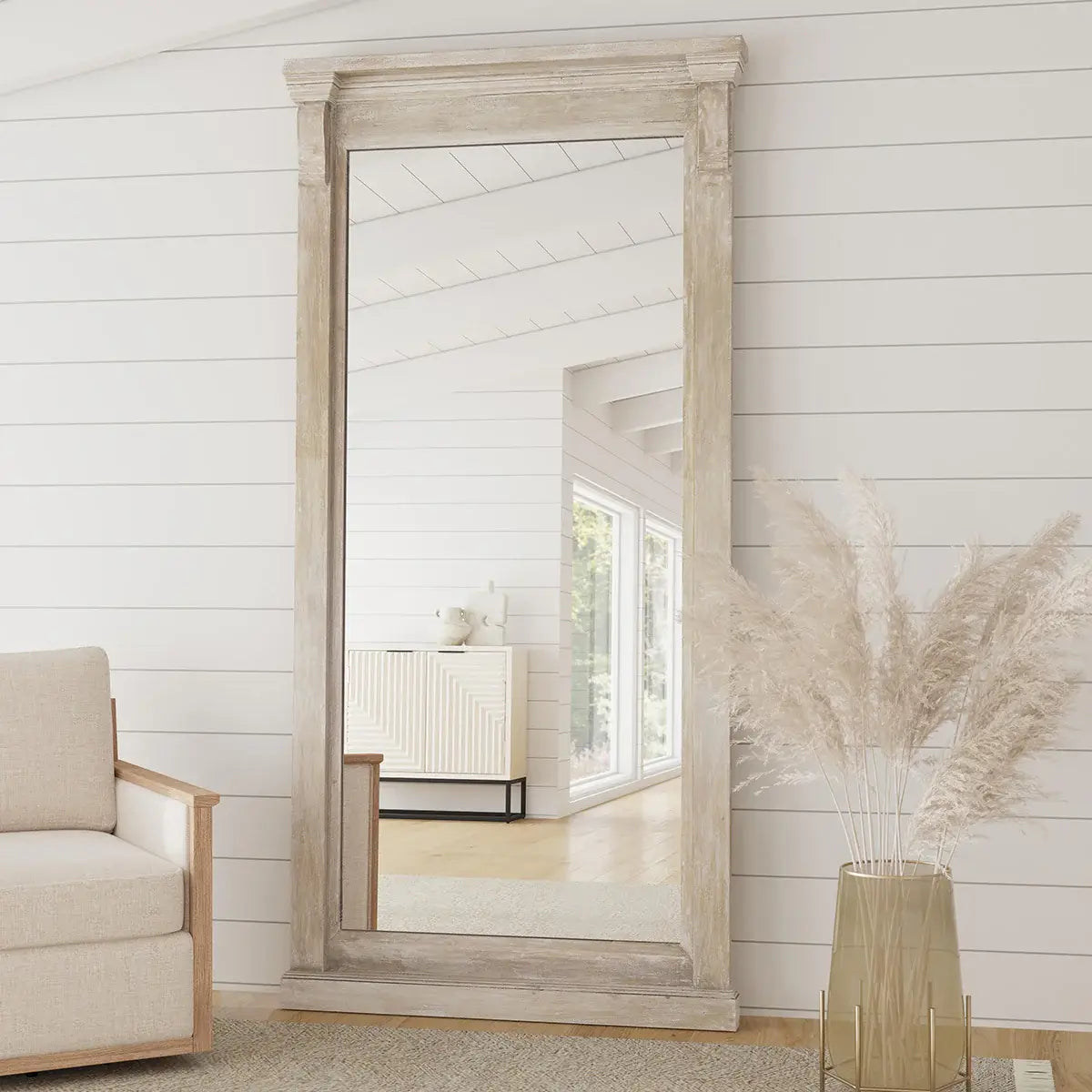 Adelaide Solid Wood Floor Mirror