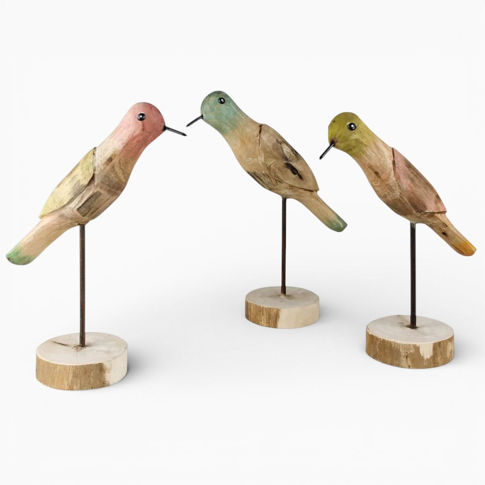 Wood Parakeet Set