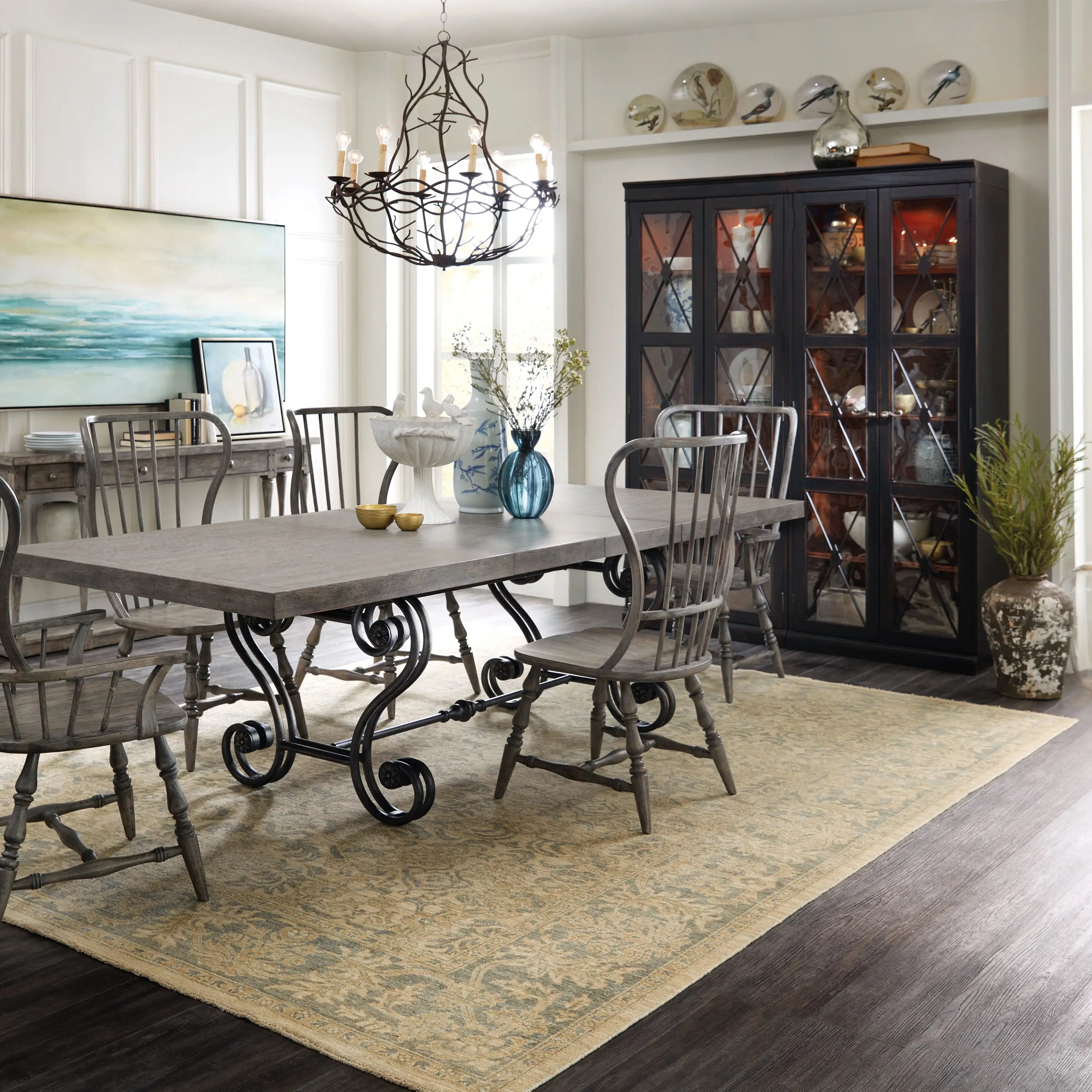 Ebony Sanctuary Two Door Thin Display Cabinet