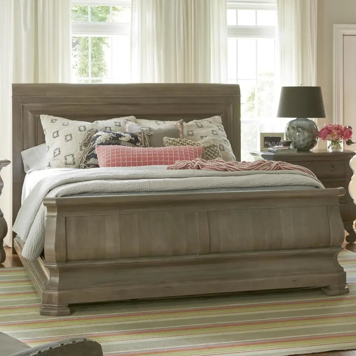 Driftwood Sleigh Bed