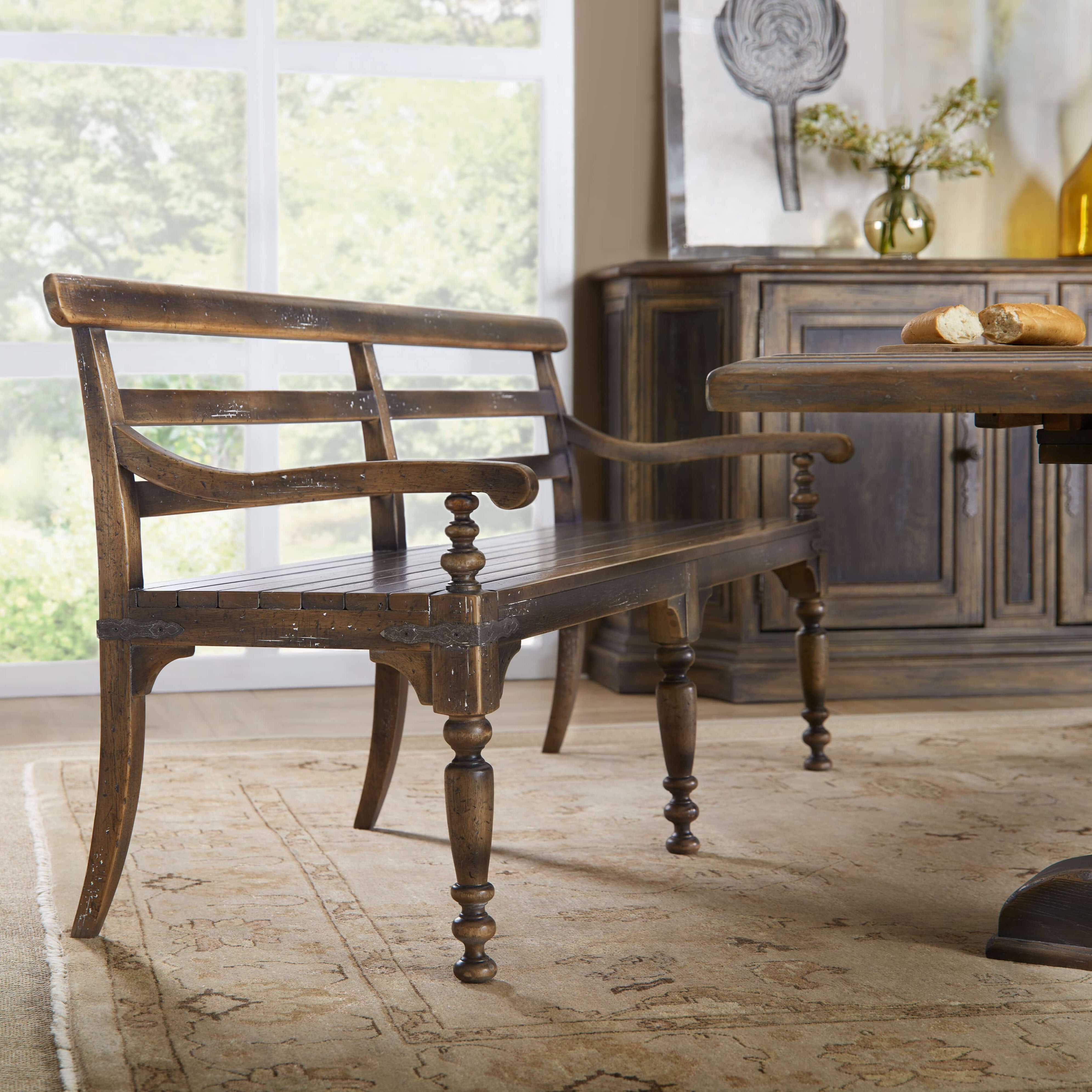 Country Helotes Dining Bench