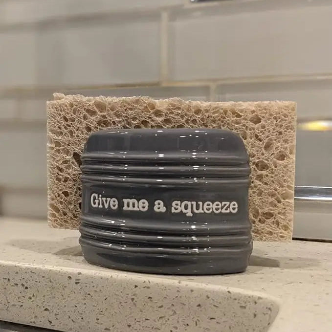 Gray Squeeze Sponge Holder