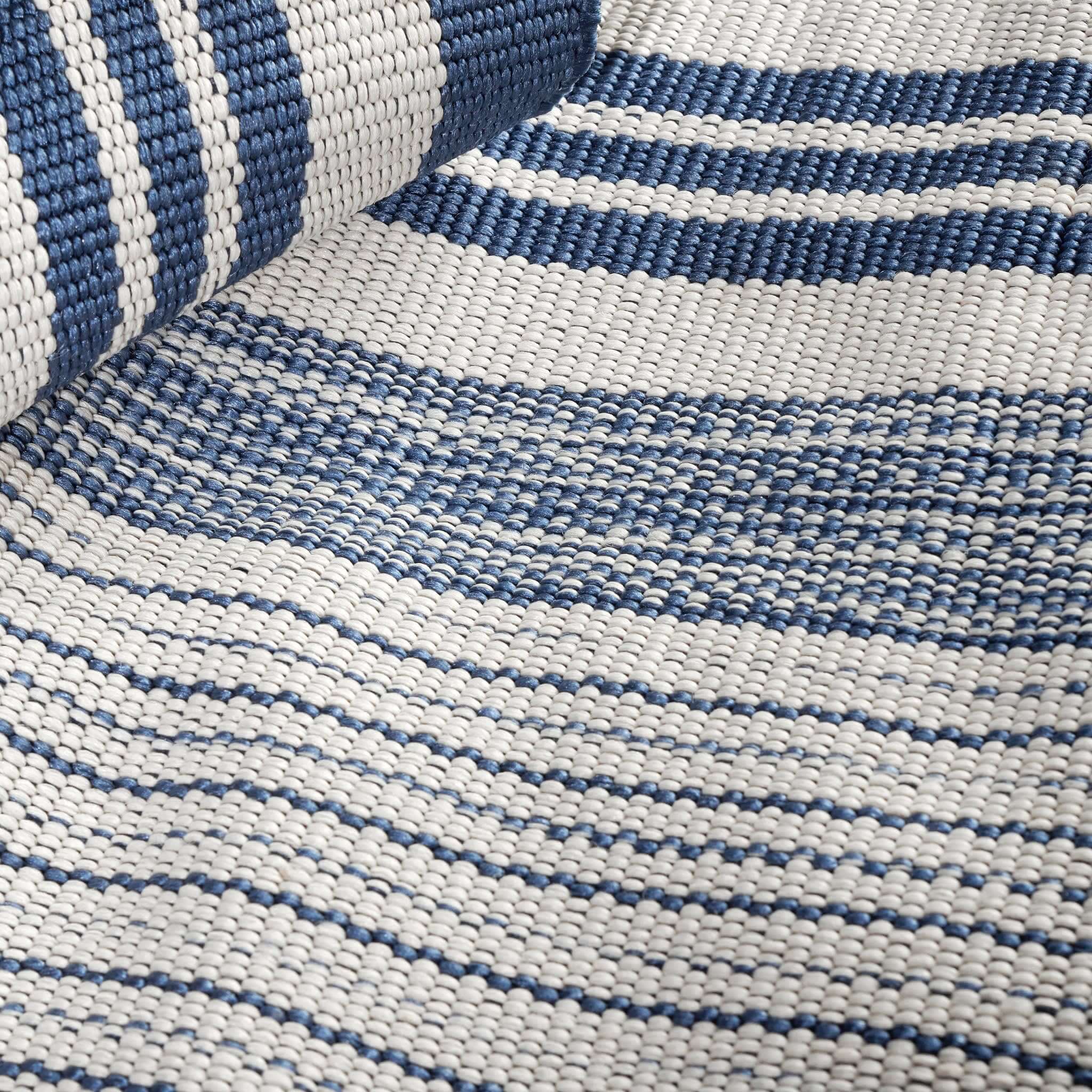 Dash & Albert Quincy Stripe Handwoven Indoor/Outdoor Rug