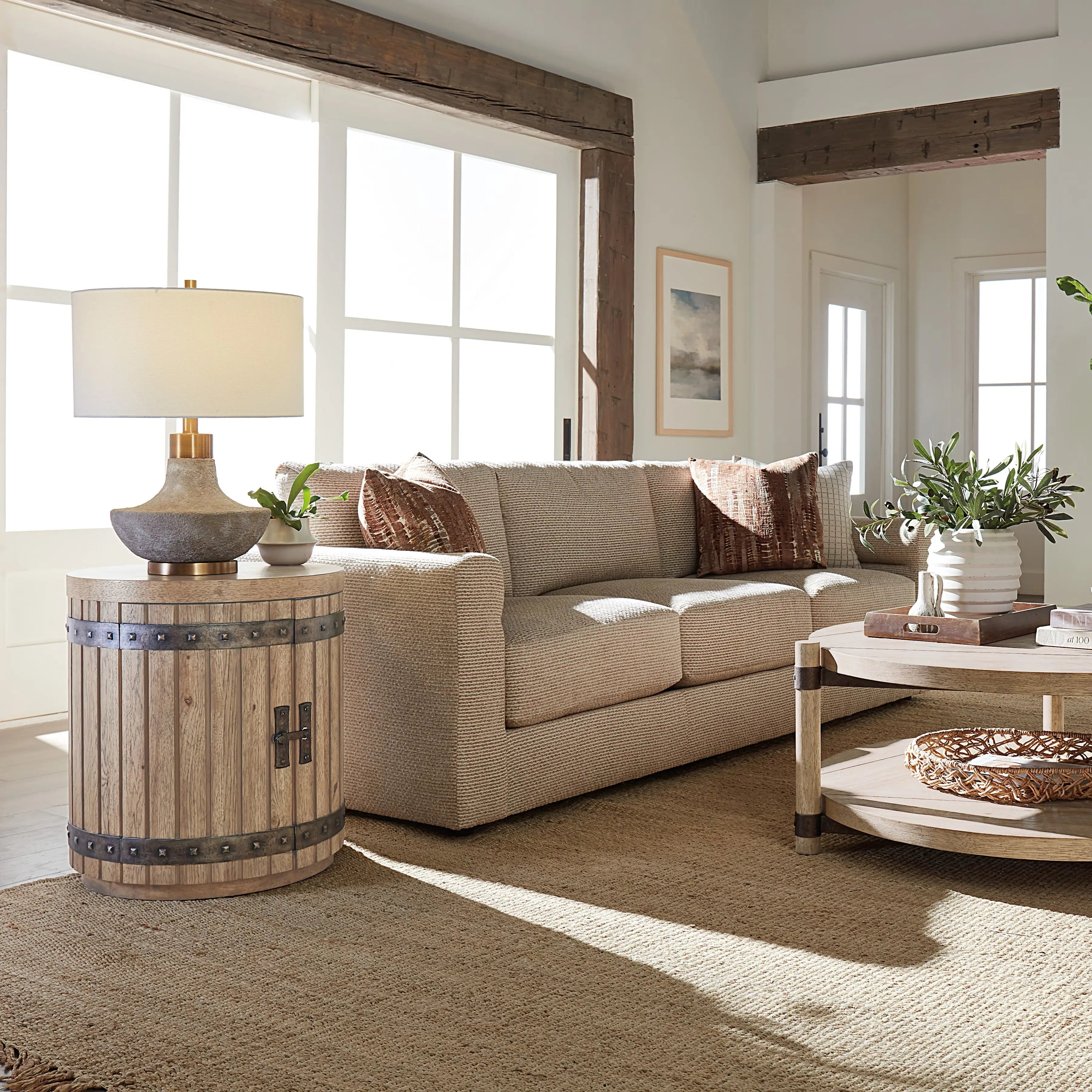 Vineyard Row Wine Barrel End Table