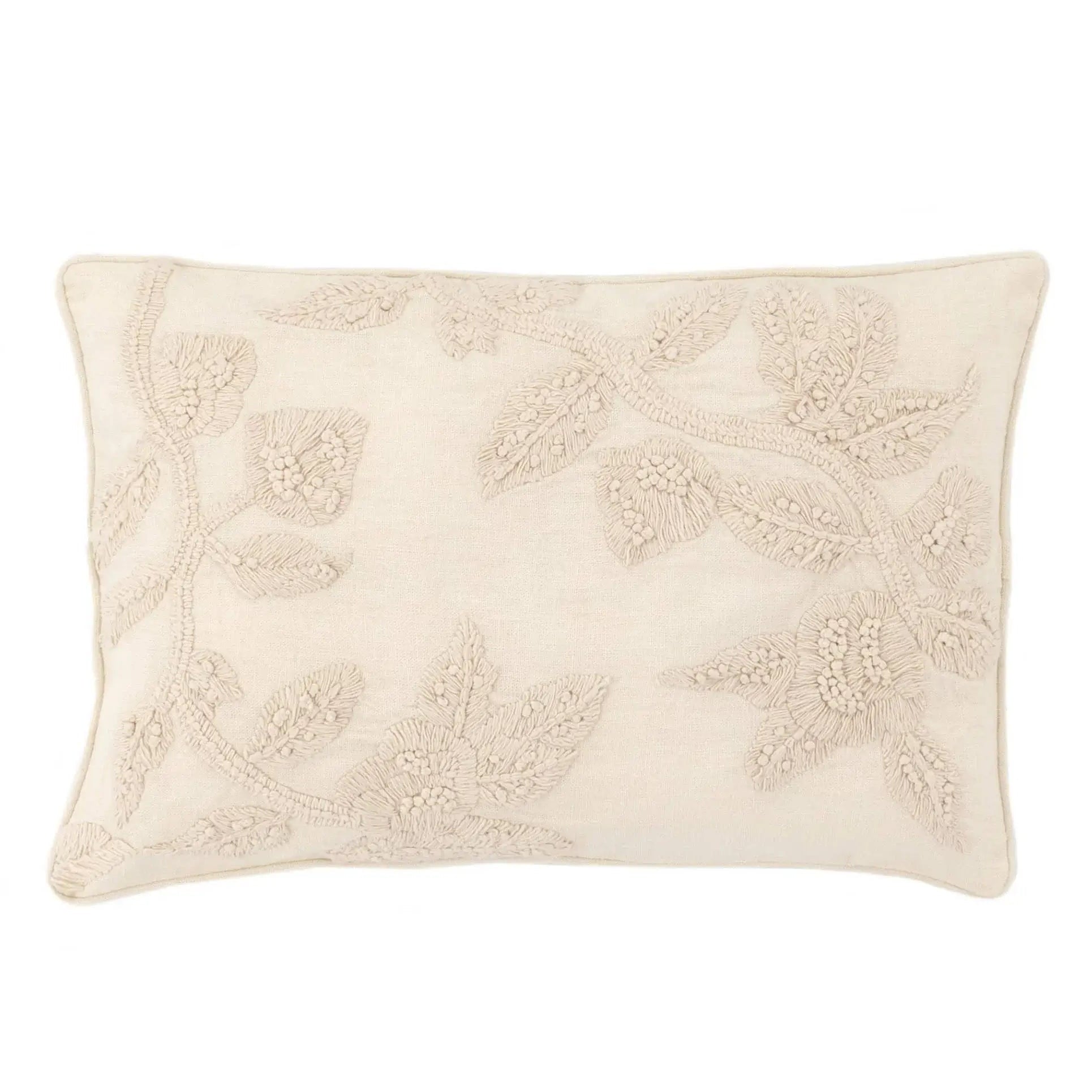 Harper Crewel Embroidered Decorative Pillow Cover