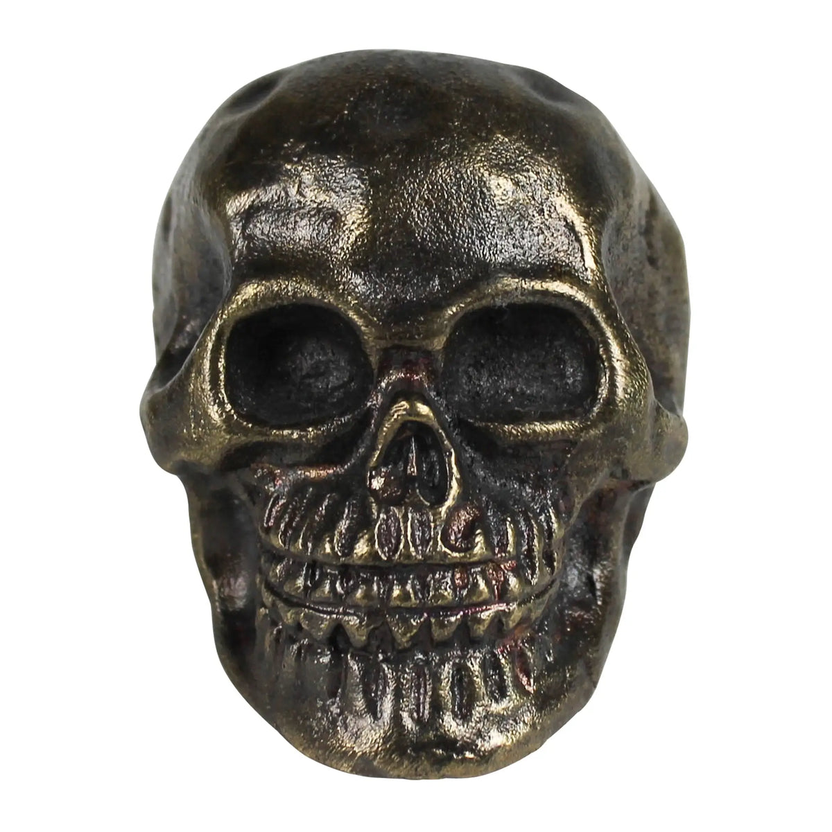 Cast Metal Bronze Skull