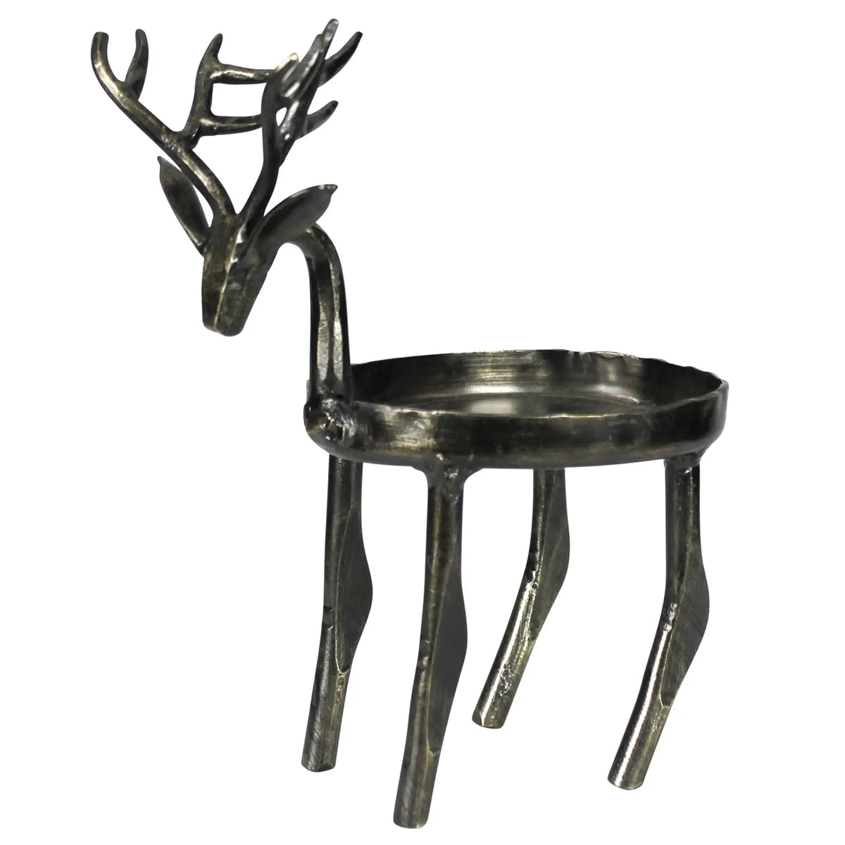 Metal Reindeer Pillar Holder