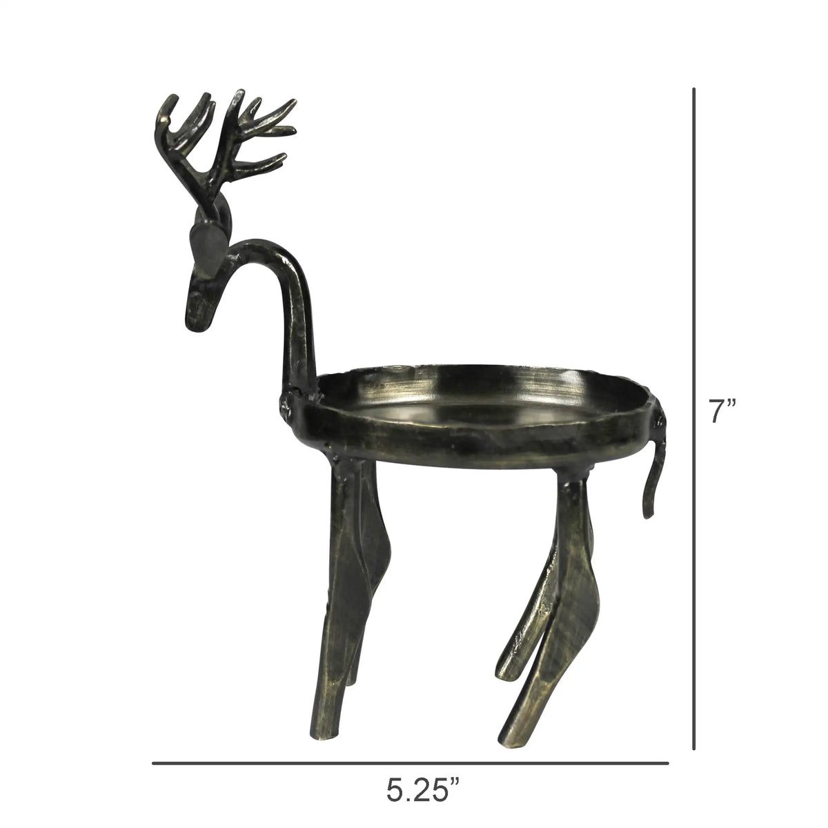 Metal Reindeer Pillar Holder