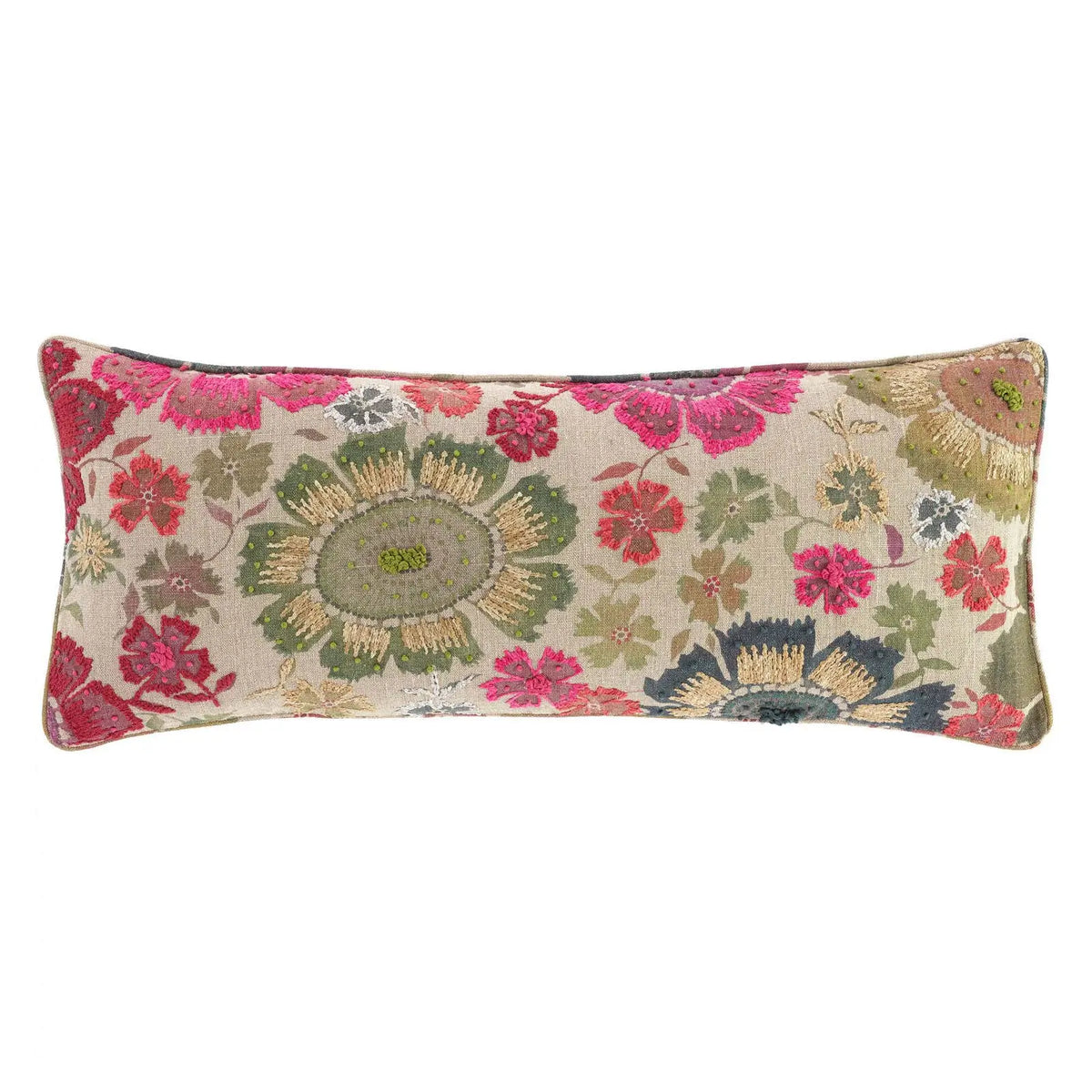 Pine Cone Hill Peruvian Floral Embroidered Decorative Pillow Cover