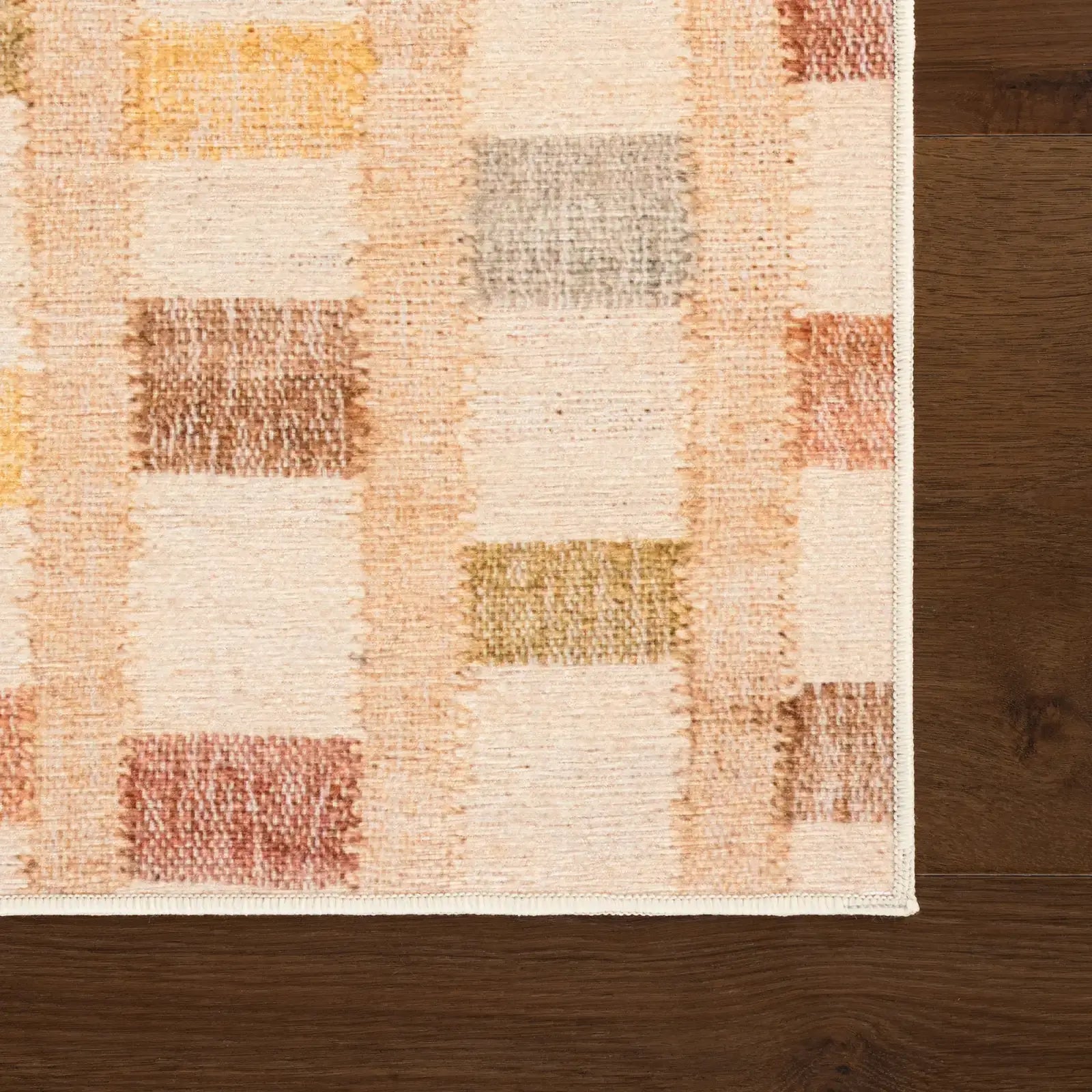 Virey Bohemian Geometric Washable Rug