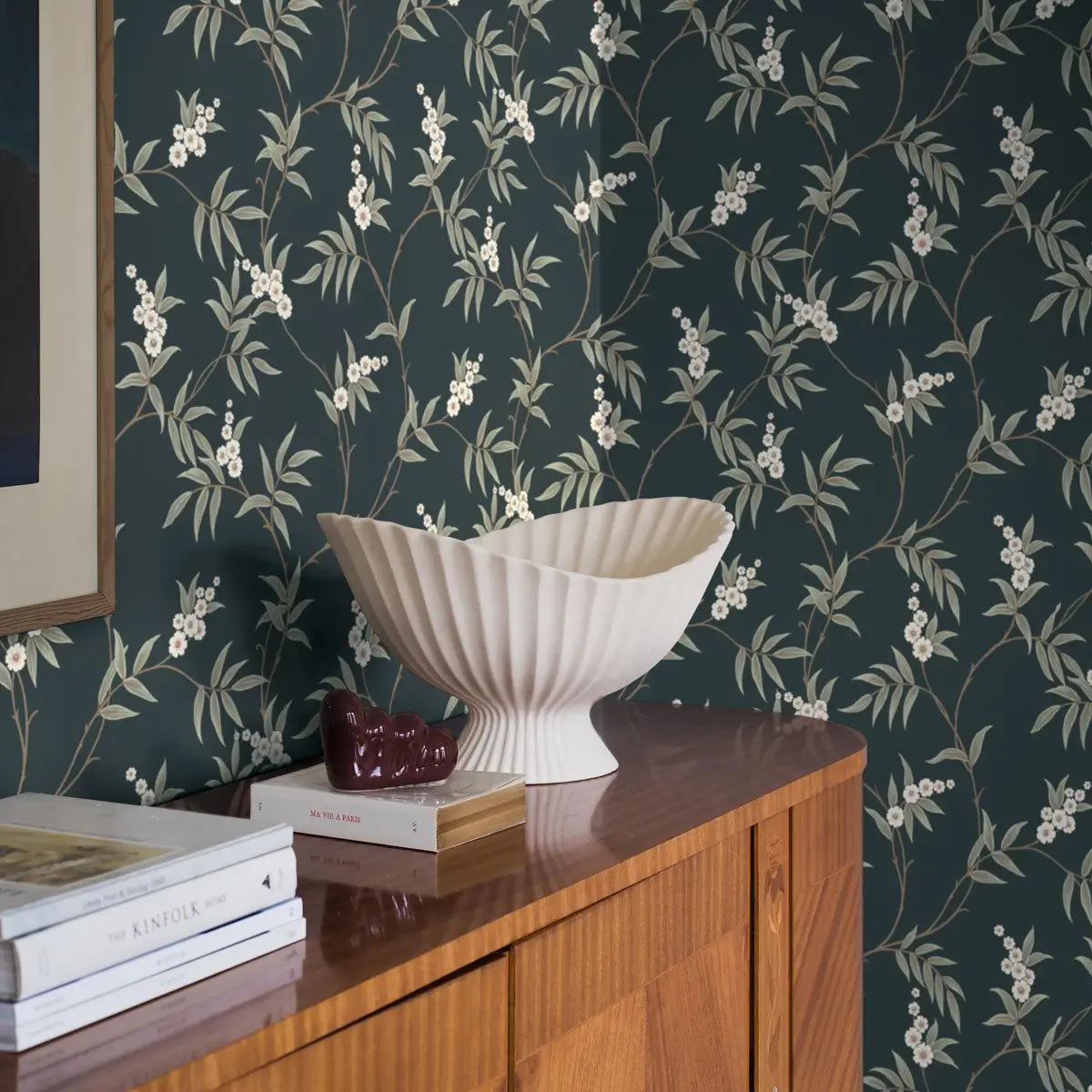 Schumacher Floral Tree Wallpaper