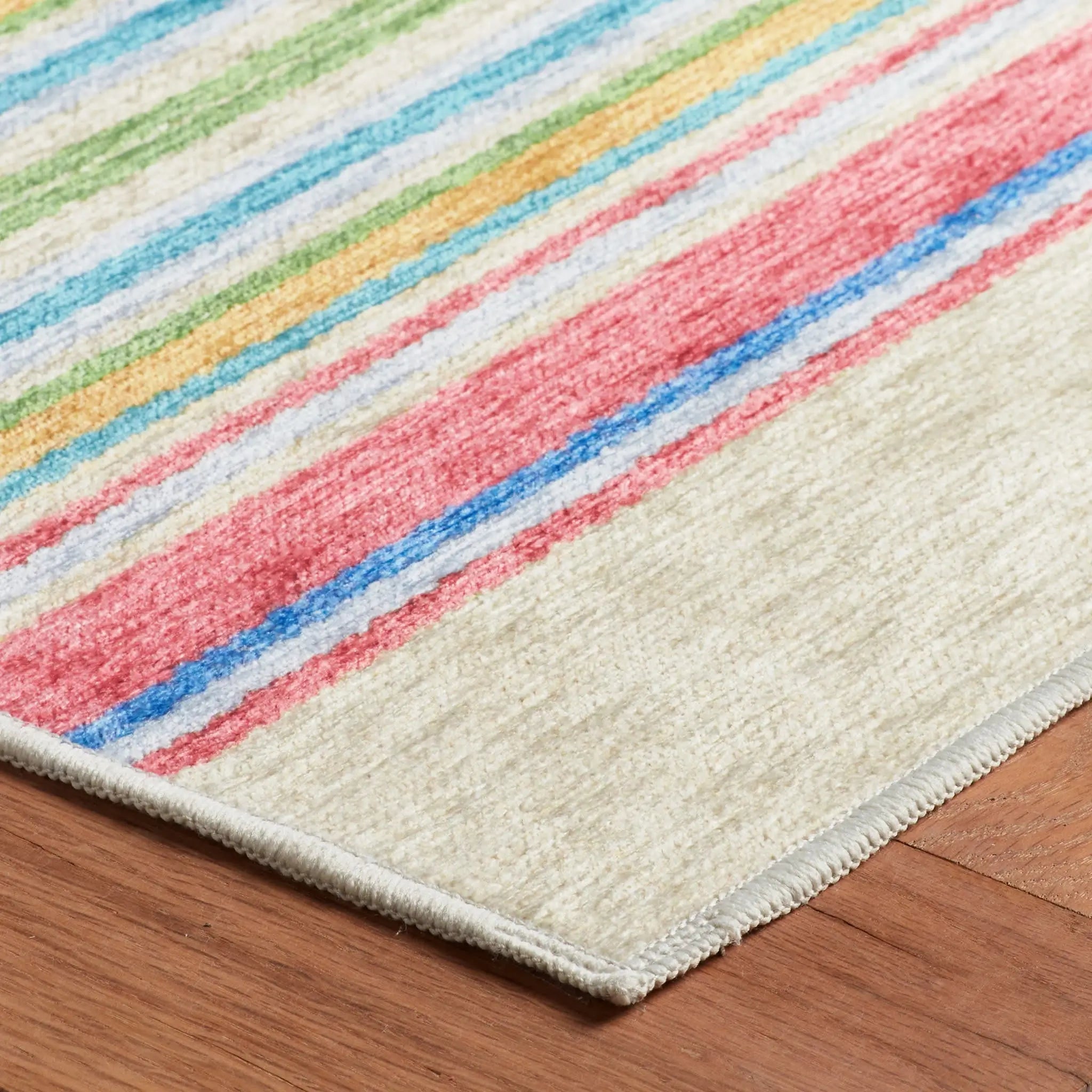 Cady Stripe Multi Machine Washable Rug
