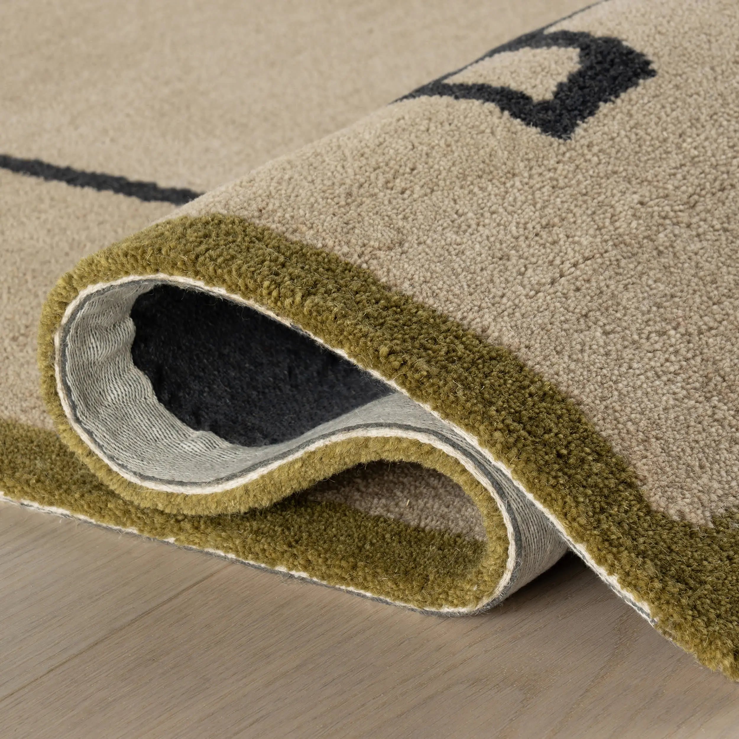 Dash & Albert Serge Bordered Wool Cozy Rug