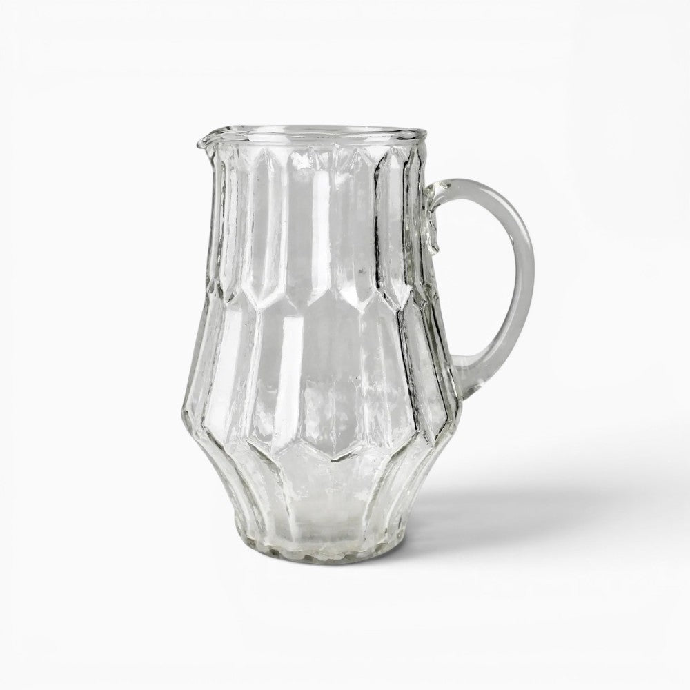 Faceted Glass Pitcher