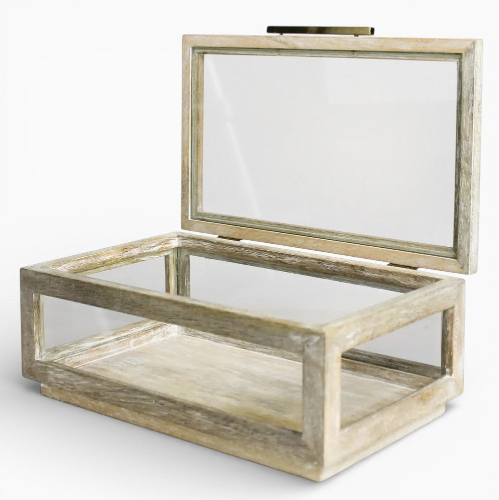 Mango Wood & Glass Display Box