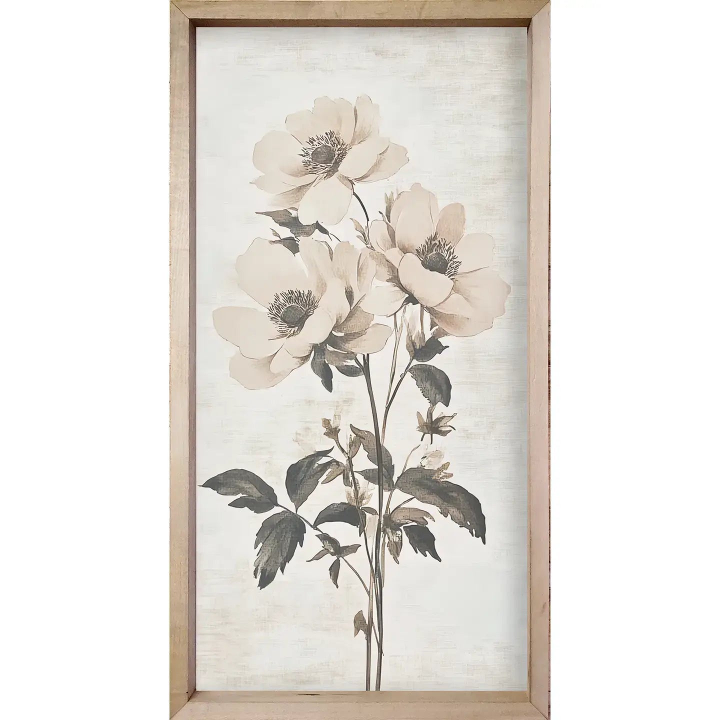 White Vintage Botanicals Framed Art Set
