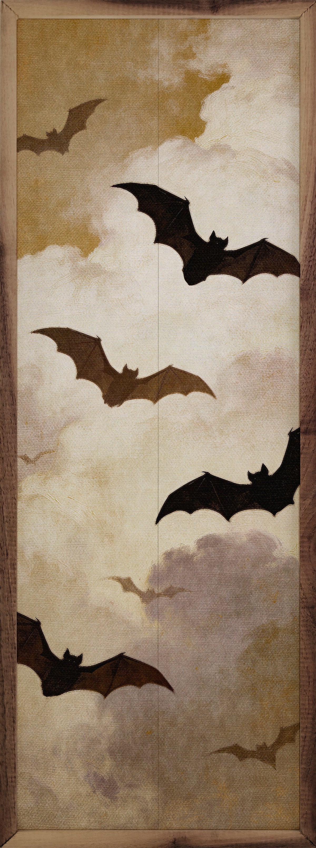 Bats In The Clouds Wood Framed Print