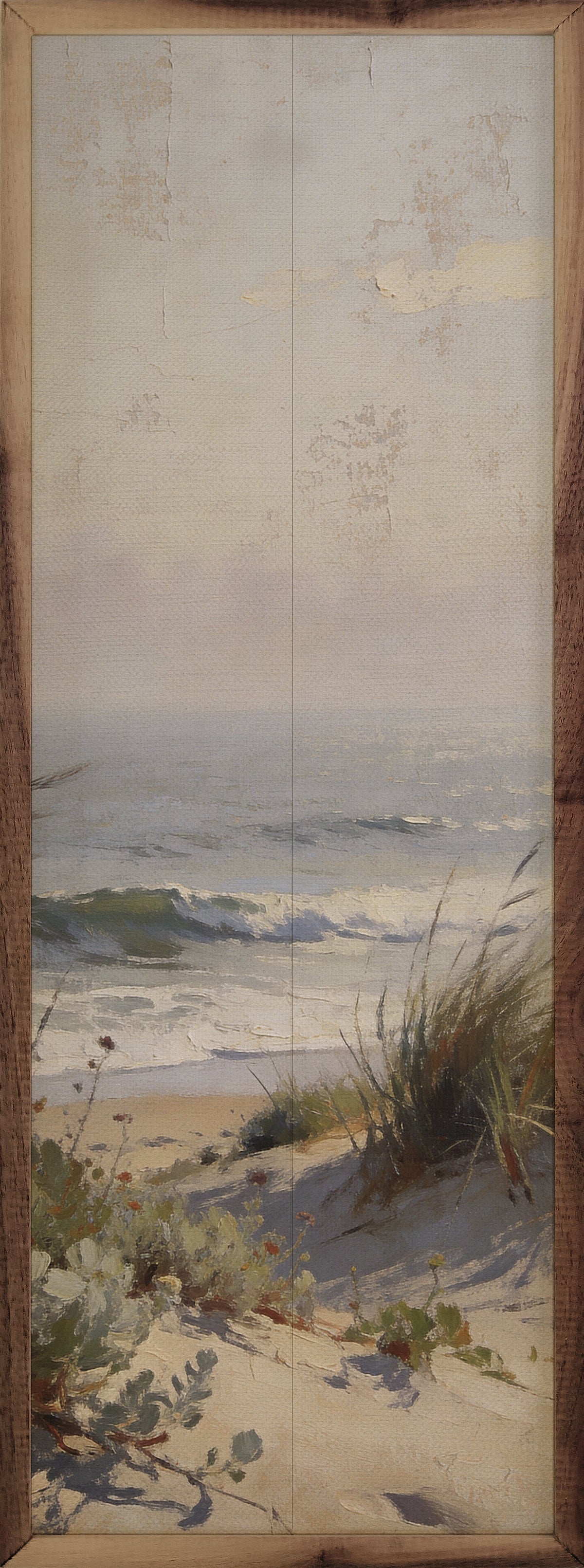 Dune Path Morning Coast Wood Framed Print