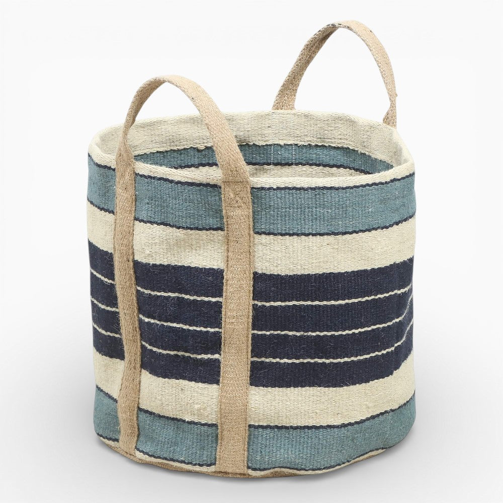 Blue Stripe Canvas Tote