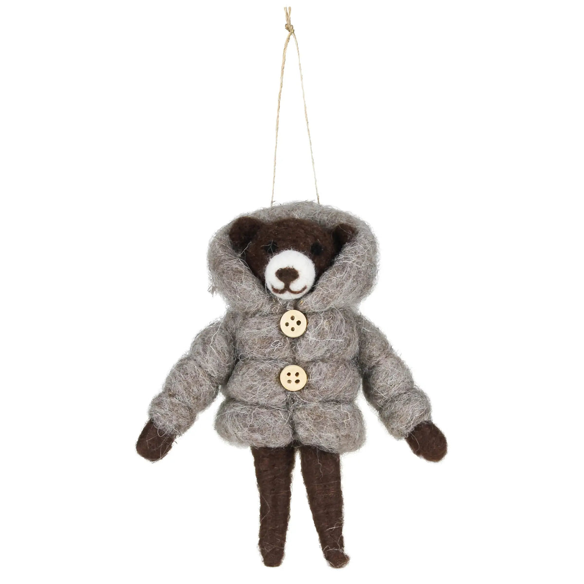 Wool Felt Animal In Jacket Ornament