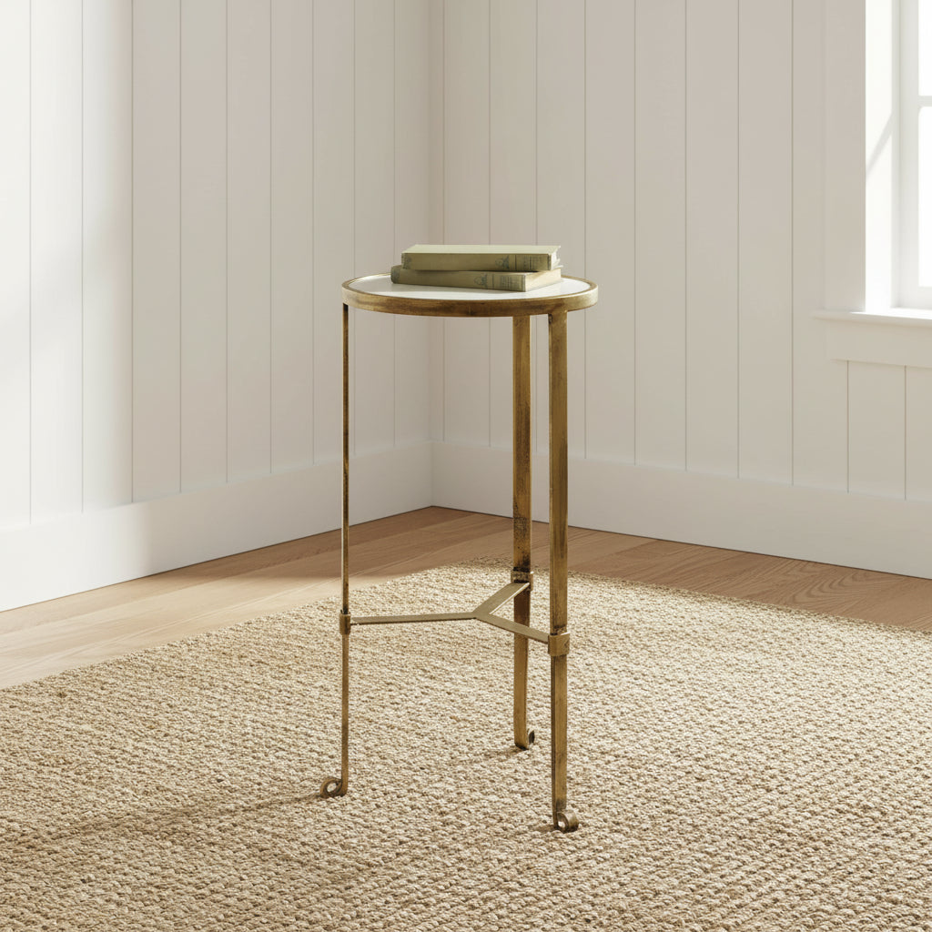 Savoy Iron & Stone Side Table