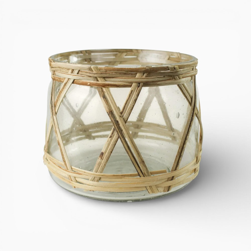 Glass & Rattan Cairo Hurricane