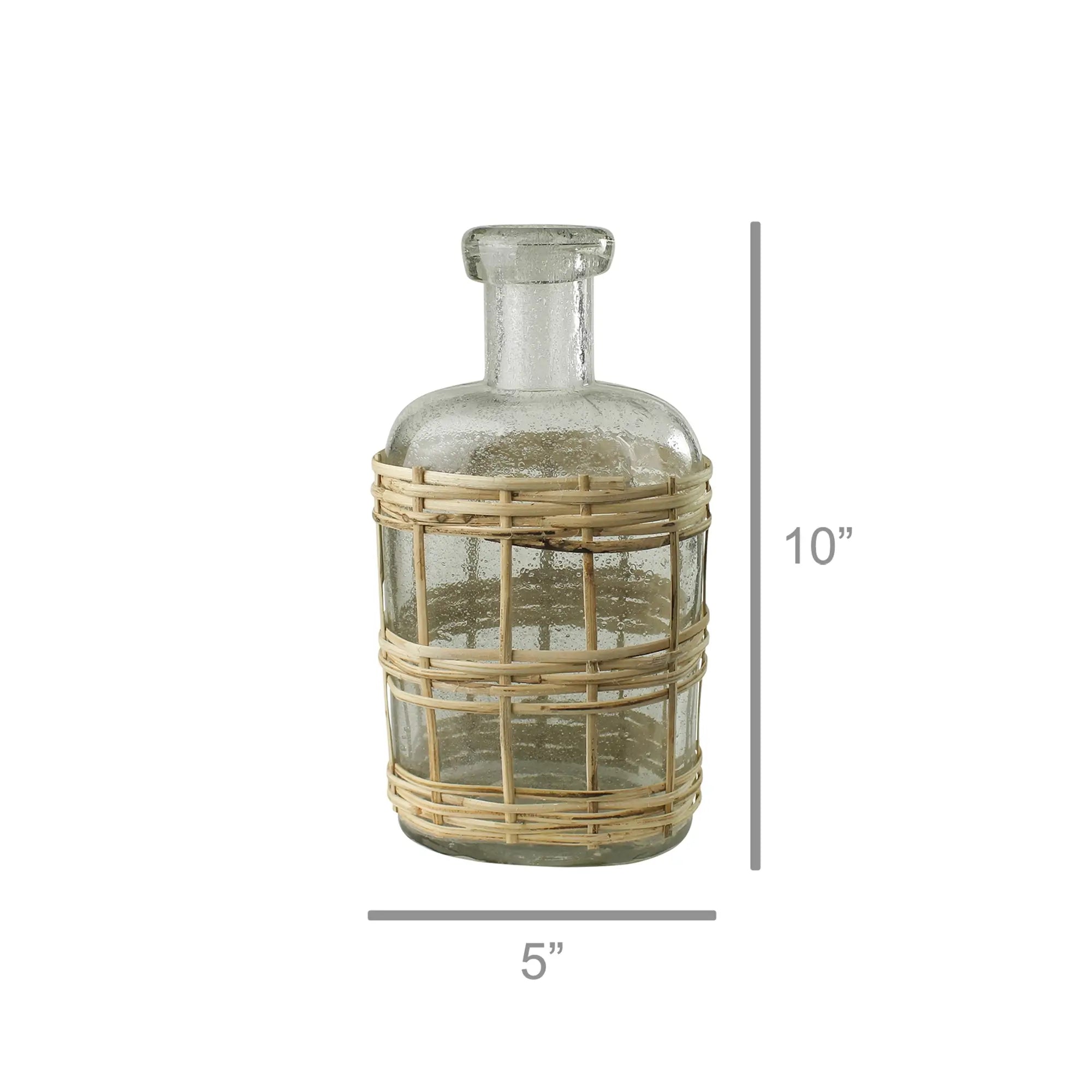 Glass & Rattan Cairo Bottle