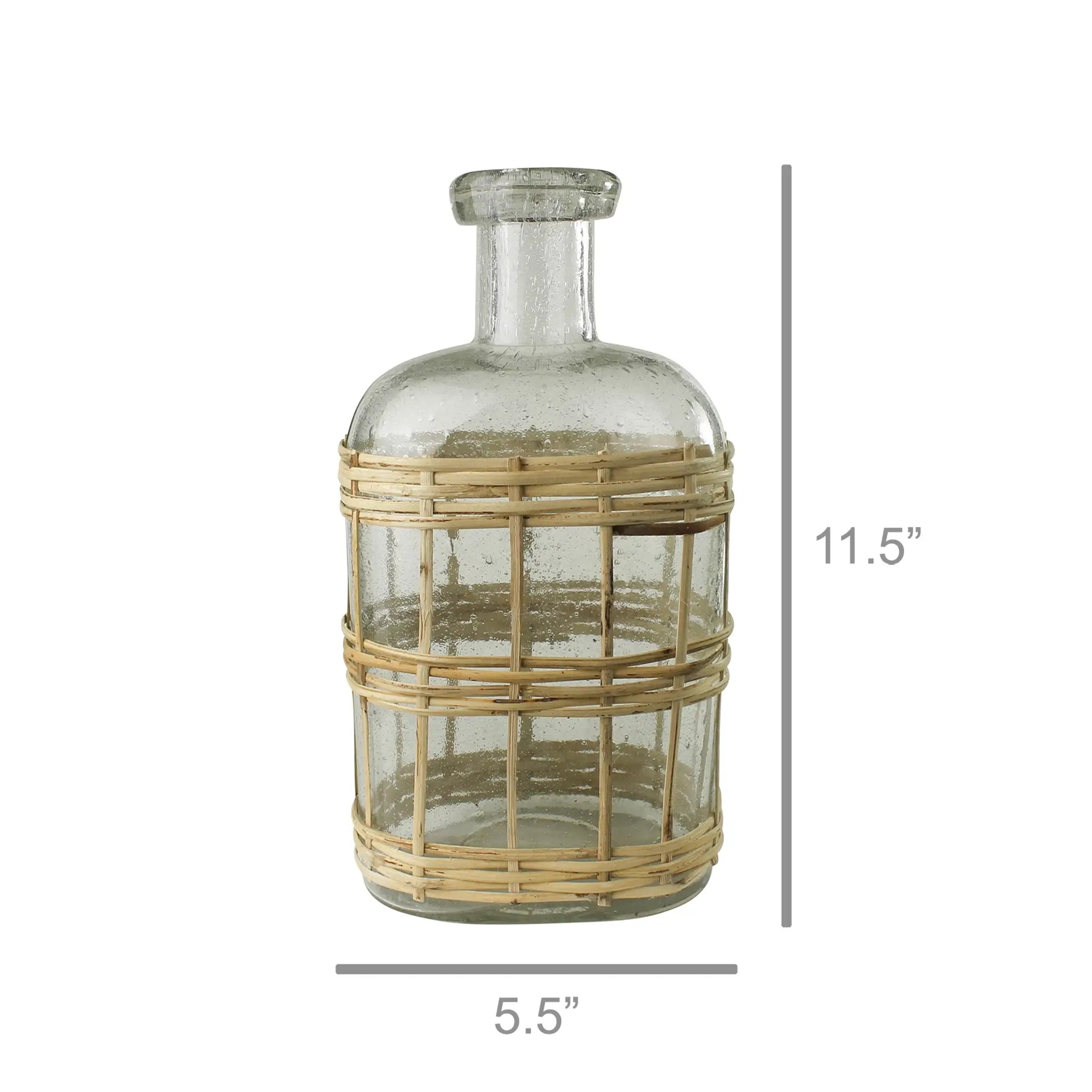 Glass & Rattan Cairo Bottle
