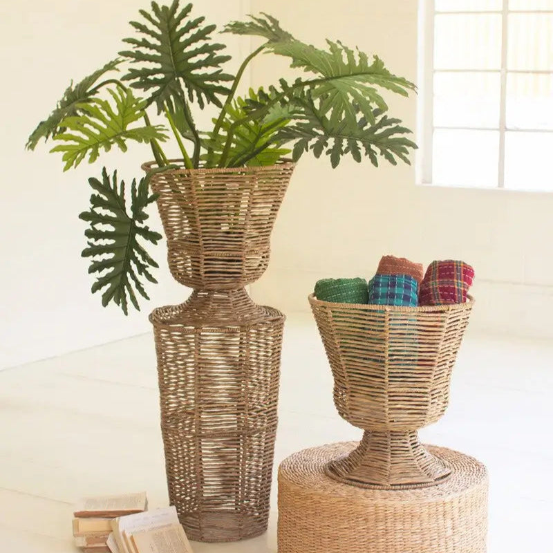 Iron and Seagrass Urn