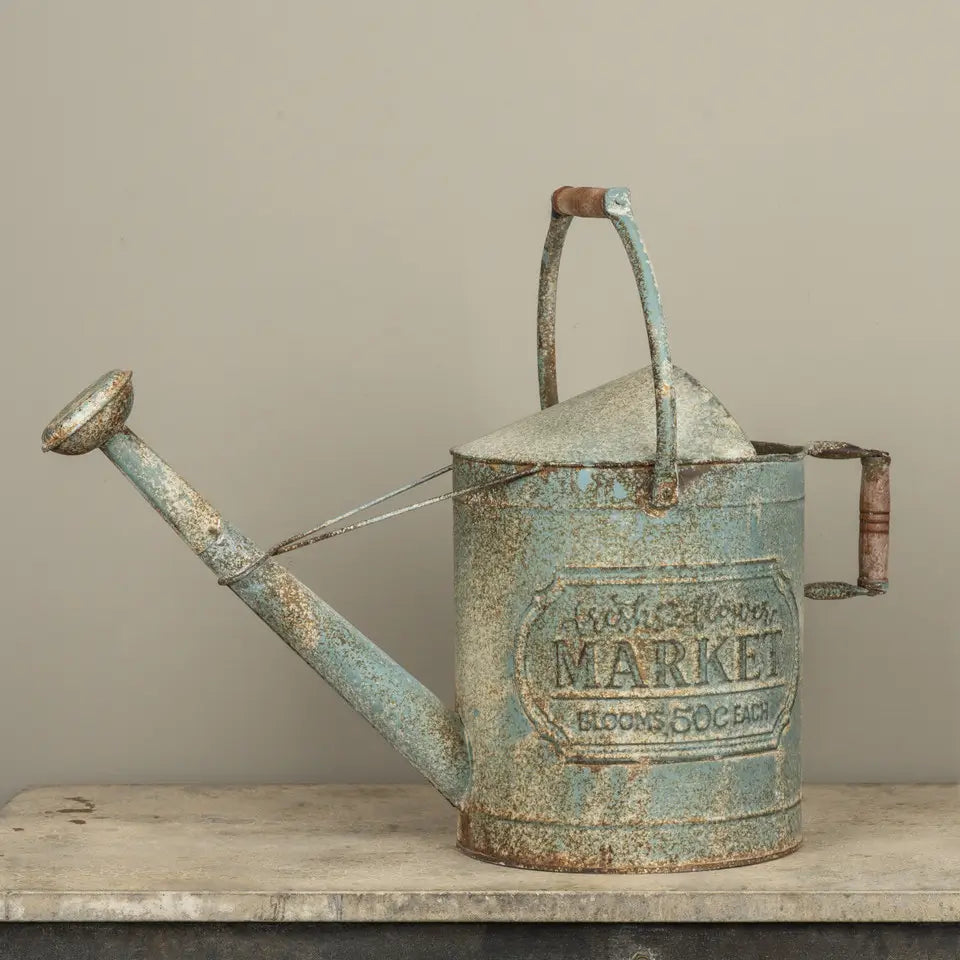 Blue Fresh Flower Market Watering Can