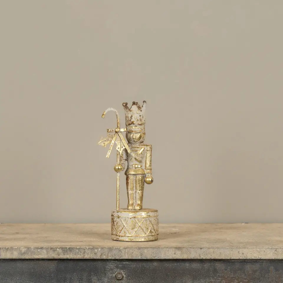 Gold Nutcracker Taper Candle Holder