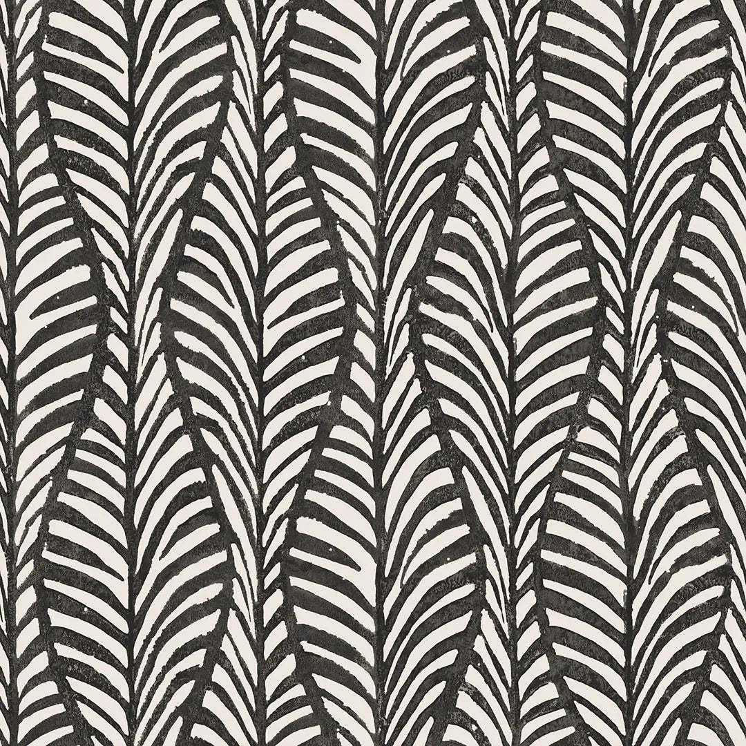 Block Print Leaves Peel & Stick Wallpaper