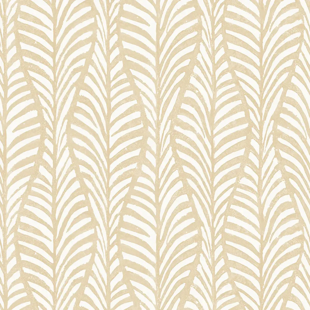 Block Print Leaves Peel & Stick Wallpaper