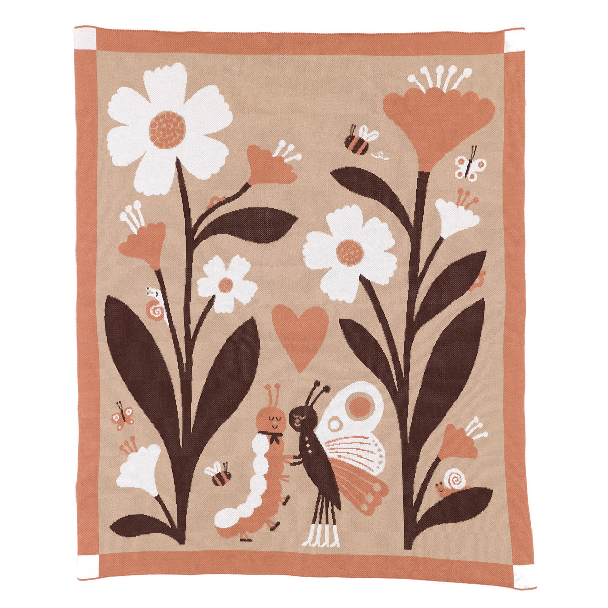 Biquette Bugs in Love Knit Blanket