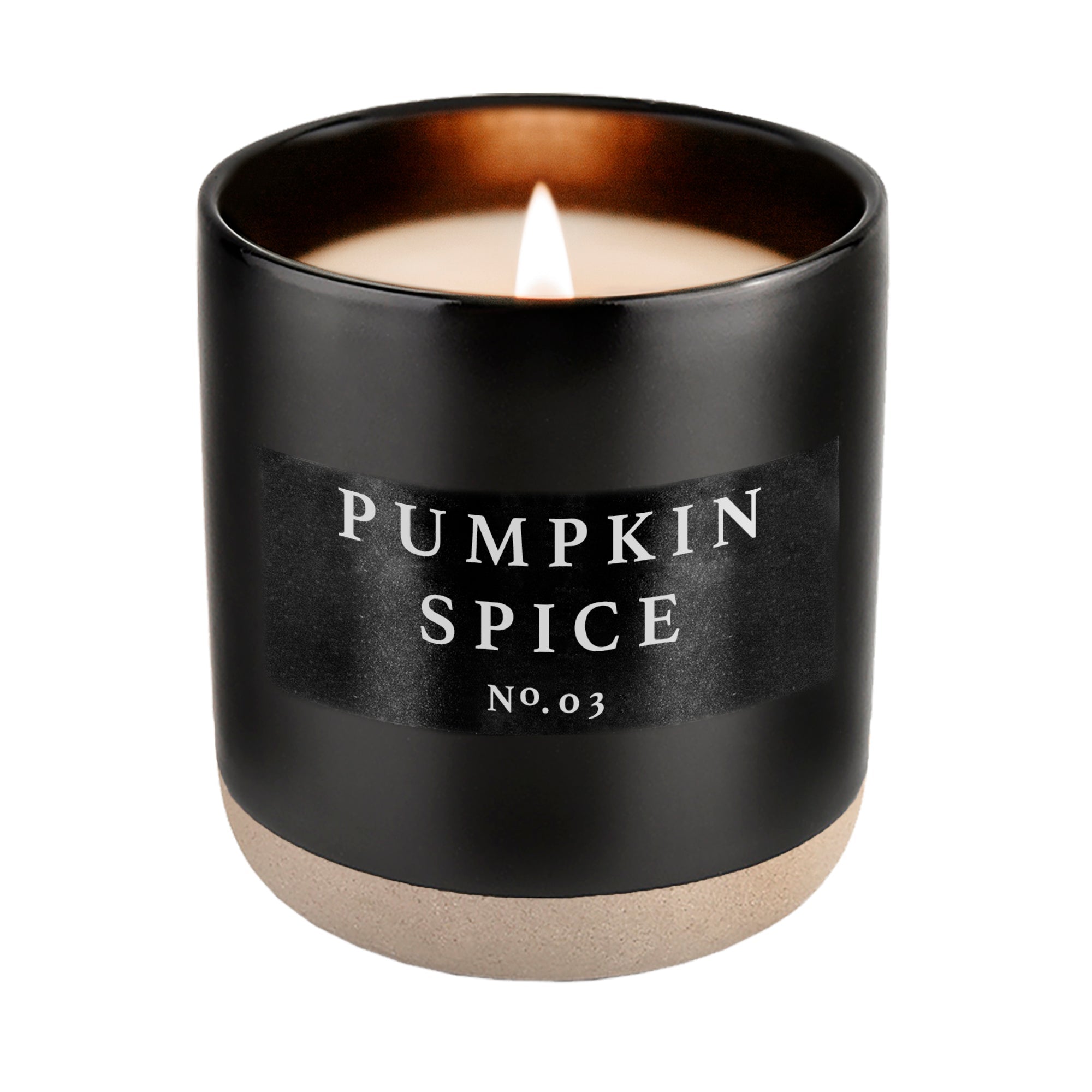 Pumpkin Spice Black Stoneware Candle