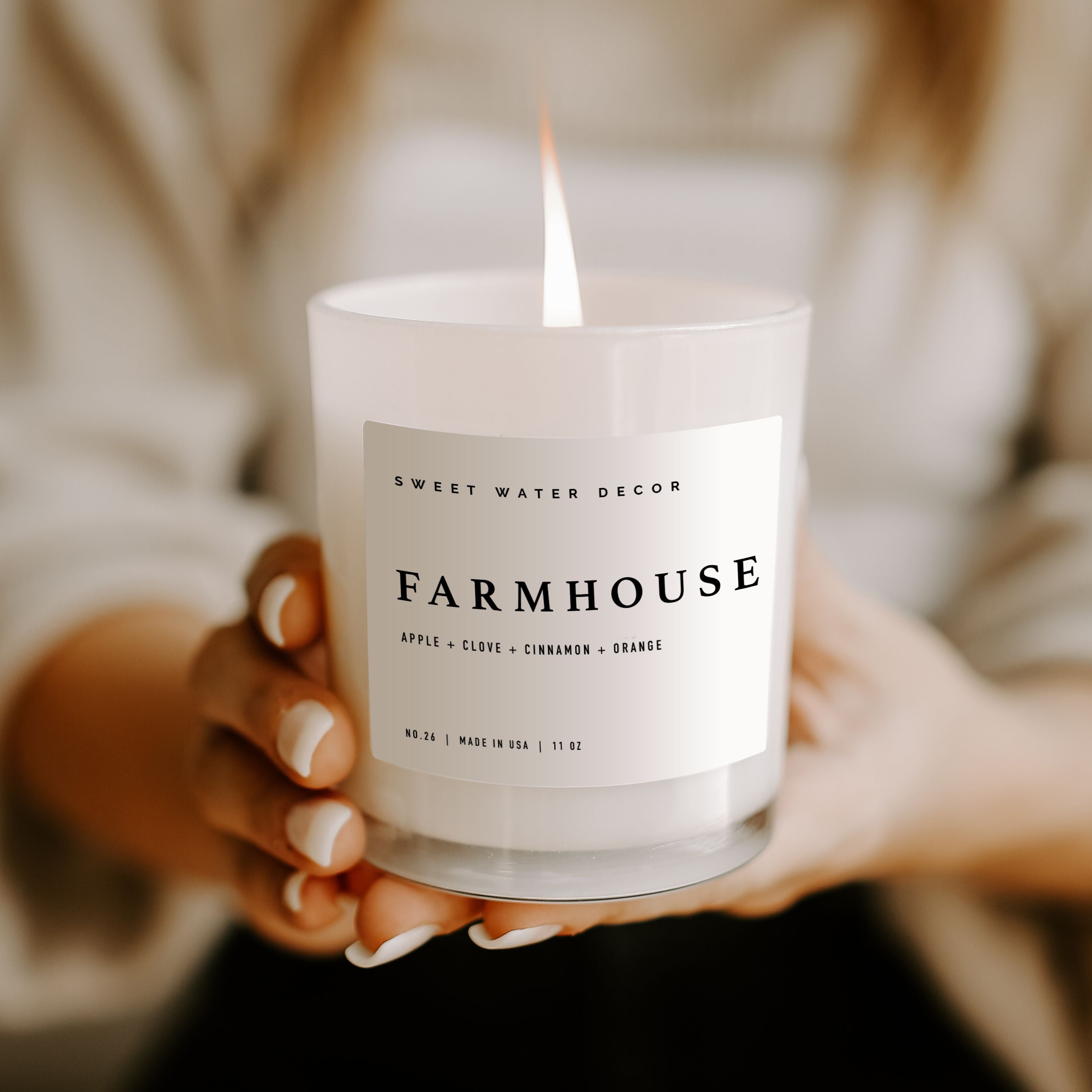 Farmhouse White Jar Candle
